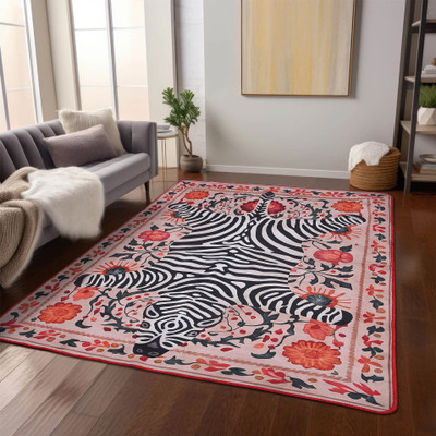 AAZEEM 68 cm  X 91 cm Polyester Carpet(Rectangle, Multicolor)