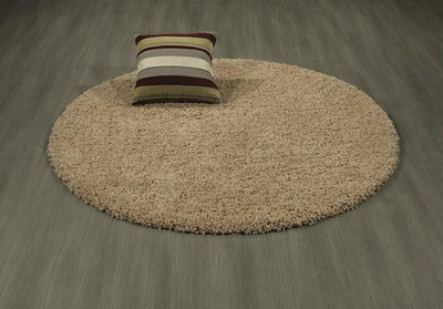FABMARTS 2 cm  X 2 cm Polyester Area Rug(Rectangle, Beige)