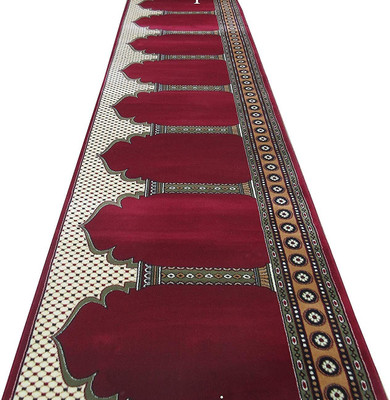 Shag Weaving 4 ft  X 69 ft Silk Carpet(Rectangle, Maroon)