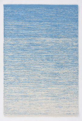 UB Home and Decor Light Blue, White Cotton Area Rug(60 cm,  X 90 cm, Rectangle)