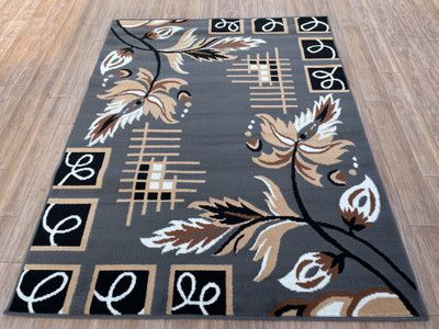 HR CARPET Grey Acrylic Carpet(180 cm,  X 240 cm, Rectangle)