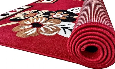 Chaudharycarpet Red Acrylic Carpet(152 cm,  X 210 cm, Rectangle)