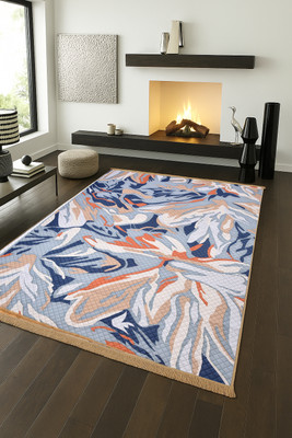 Flipkart SmartBuy Blue Polyester Carpet(152 cm,  X 213 cm, Rectangle)
