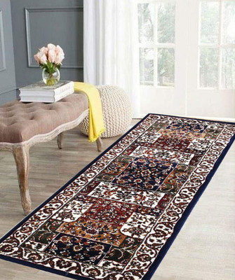 HR CARPET Blue Silk Carpet(2 ft.,  X 6 ft., Rectangle)