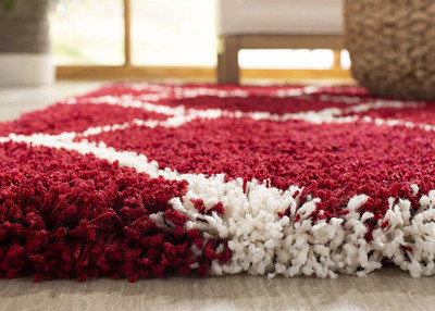 Acarpet Red Polyester Runner(2 ft,  X 6 ft, Rectangle)