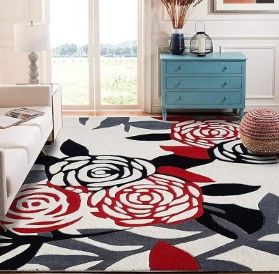 HAADI Multicolor Wool Area Rug(120 cm,  X 180 cm, Rectangle)