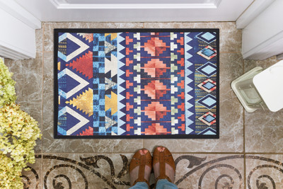 AAZEEM Multicolor Velvet Area Rug(1 ft,  X 2 ft, Rectangle)
