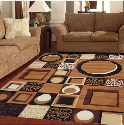 Acarpet Gold, Multicolor Acrylic, Polypropylene Carpet(6 cm,  X 8 cm, Rectangle)