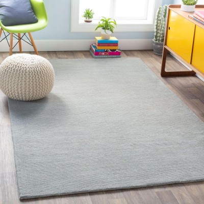 Surya Living Grey Wool Carpet(5 ft,  X 8 ft, Rectangle)