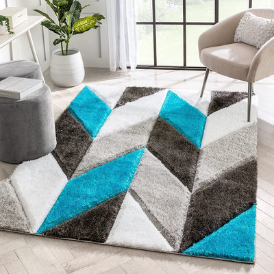 HR CARPET Multicolor Polyester Carpet(3 ft.,  X 5 ft., Rectangle)