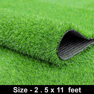 F2L Green Polypropylene Carpet(2.5 ft,  X 11 ft, Rectangle)