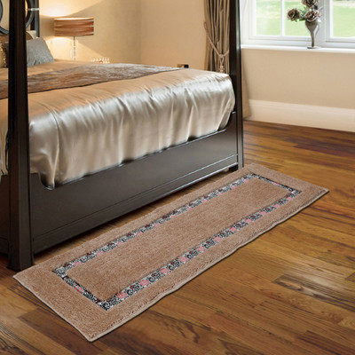 MAA HOME CONCEPT Beige Cotton, Polyester Runner(1 ft,  X 5 ft, Rectangle)
