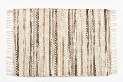 UB Home and Decor Beige, Brown Chenille, Jute, Cotton Area Rug(60 cm,  X 90 cm, Rectangle)