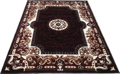 ZAMZAMCARPET Brown Acrylic, Polypropylene Carpet(5 ft,  X 7 ft, Rectangle)