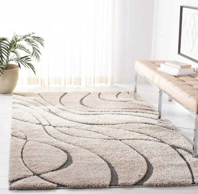 Ra handloom carpet Blue Wool Carpet(90 cm,  X 150 cm, Rectangle)