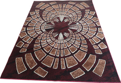 BhCarpet Red Acrylic Carpet(6 ft,  X 8 ft, Rectangle)