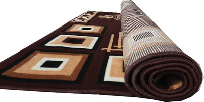 SM Handloom CARPET Brown Silk Carpet(6 ft,  X 8 ft, Rectangle)