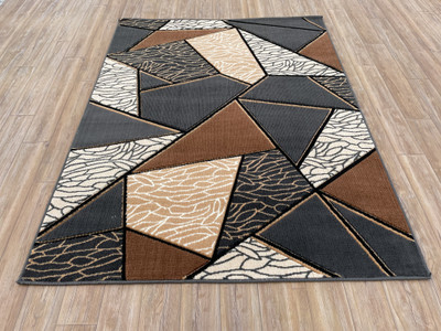 Shag Weaving 60 cm  X 180 cm Wool Carpet(Rectangle, Silver)