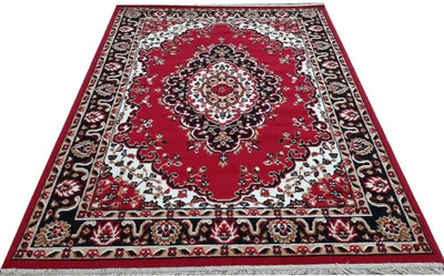 Samjeeda Handloom carpets Multicolor Polyester Carpet(6 cm,  X 8 cm, Rectangle)
