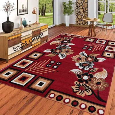 Acarpet Maroon Acrylic Carpet(5 cm,  X 7 cm, Rectangle)