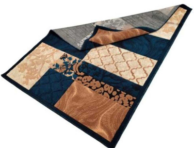 Ra handloom carpet Blue Silk Carpet(180 cm,  X 240 cm, Rectangle)