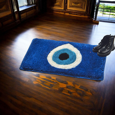 Rylie Multicolor Velvet, Rubber, Cotton Area Rug(40 cm,  X 60 cm, Rectangle)
