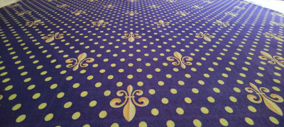 Ra handloom carpet Blue Silk Carpet(5 ft,  X 7 ft, Rectangle)