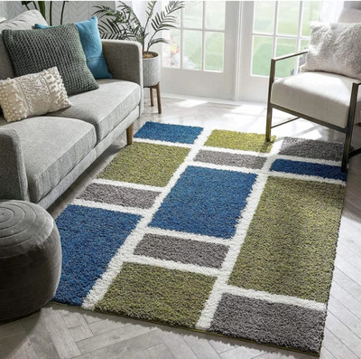 SR Handloom Multicolor Polyester Carpet(121.92 cm,  X 182.88 cm, Rectangle)