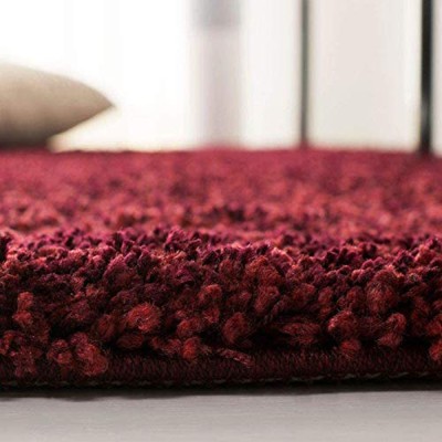 Acarpet Red Polyester Carpet(5 ft,  X 7 ft, Rectangle)