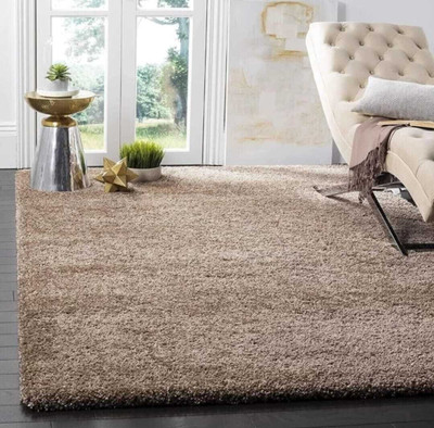 Samjeeda Handloom carpets Beige Wool Carpet(120 cm,  X 180 cm, Rectangle)