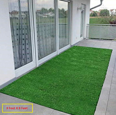 Flipkart SmartBuy Green Polypropylene Carpet(90 cm,  X 180 cm, Rectangle)