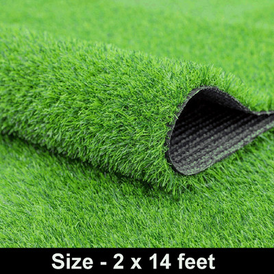 F2L Green Polypropylene Carpet(2 ft,  X 14 ft, Rectangle)