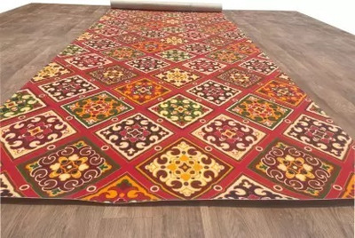 Acarpet Red Synthetic Carpet(5 ft,  X 10 ft, Rectangle)