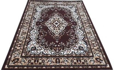 Ra handloom carpet Brown Silk Carpet(5 cm,  X 7 cm, Rectangle)