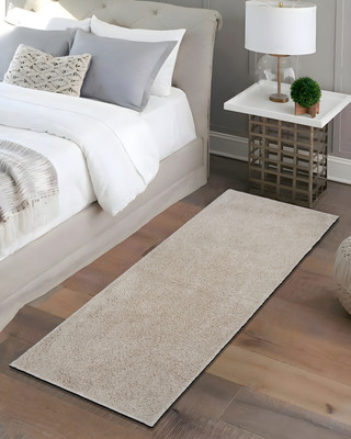 GRHAMOY Beige Polyester Runner(60 cm,  X 150 cm, Rectangle)