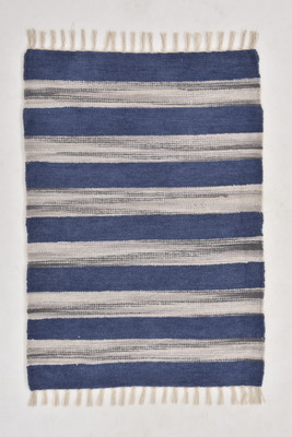UB Home and Decor 60 cm  X 90 cm Chenille Area Rug(Rectangle, Blue, Grey)