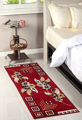 Chaudharycarpet Red Acrylic Carpet(2 cm,  X 5 cm, Rectangle)