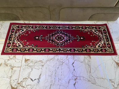 ADIB CARPET 45 cm  X 150 cm Silk Runner(Rectangle, Red)