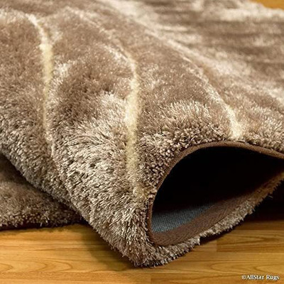 SR Handloom Beige Polyester Carpet(6 ft,  X 4 ft, Rectangle)