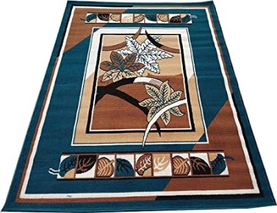 Anabia Blue, Beige Silk Carpet(5 ft,  X 7 ft, Rectangle)