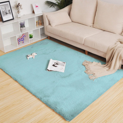 Acarpet Light Blue Polyester Carpet(90 cm,  X 150 cm, Rectangle)