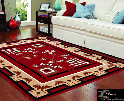 KAYNAT CARPET 6 Feet  X 8 Feet Acrylic Carpet(Rectangle, Multicolor)