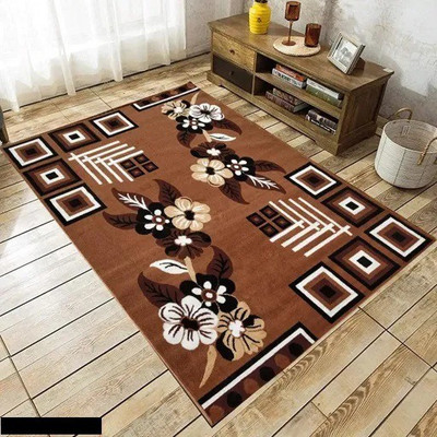 SM Handloom CARPET Gold Silk Carpet(5 ft,  X 7 ft, Rectangle)