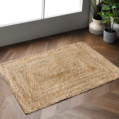 SIYA TEXTILES Jute Door Mat(Brown Color, Medium)