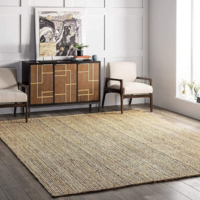 dheeraj handloom Beige Jute Carpet(60.96 cm,  X 152.4 cm, Rectangle)