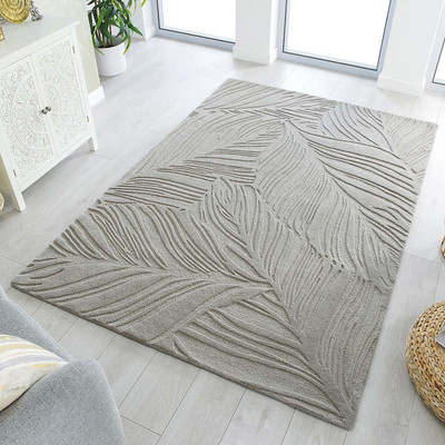 FloorFusion Grey Wool Carpet(182.88 cm,  X 274.32 cm, Rectangle)