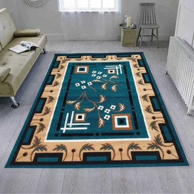 KAYNAT CARPET Blue Acrylic Carpet(5 cm,  X 210 cm, Rectangle)