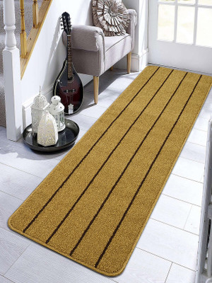Saral Home Gold Polyester Runner(43 cm,  X 180 cm, Rectangle)
