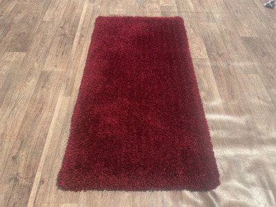 TAHNOORCARPET 60 cm  X 120 cm Polyester Carpet(Rectangle, Red)
