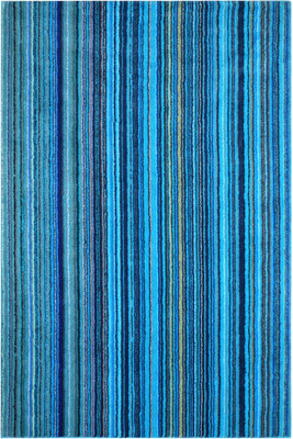 Saral Home Blue Polyester Carpet(120 cm,  X 180 cm, Rectangle)